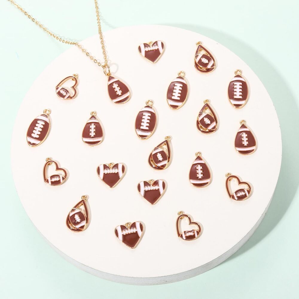 8595 20PCS Sports Charms Enamel Basketball Baseball Pendant Charms - Picture 3 of 6